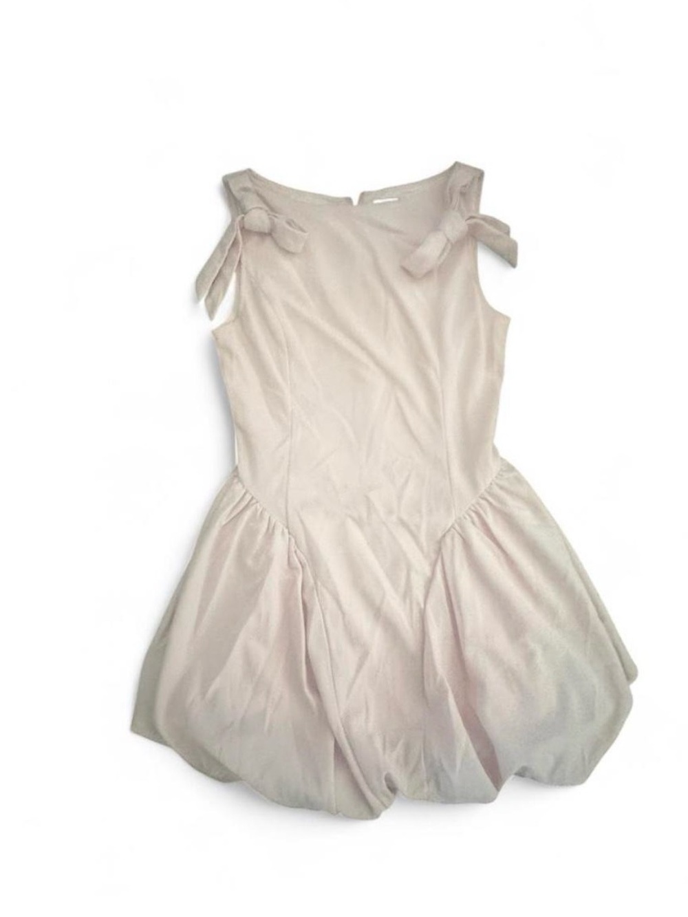 Cider Cream Tie-Shoulder Bubble Dress